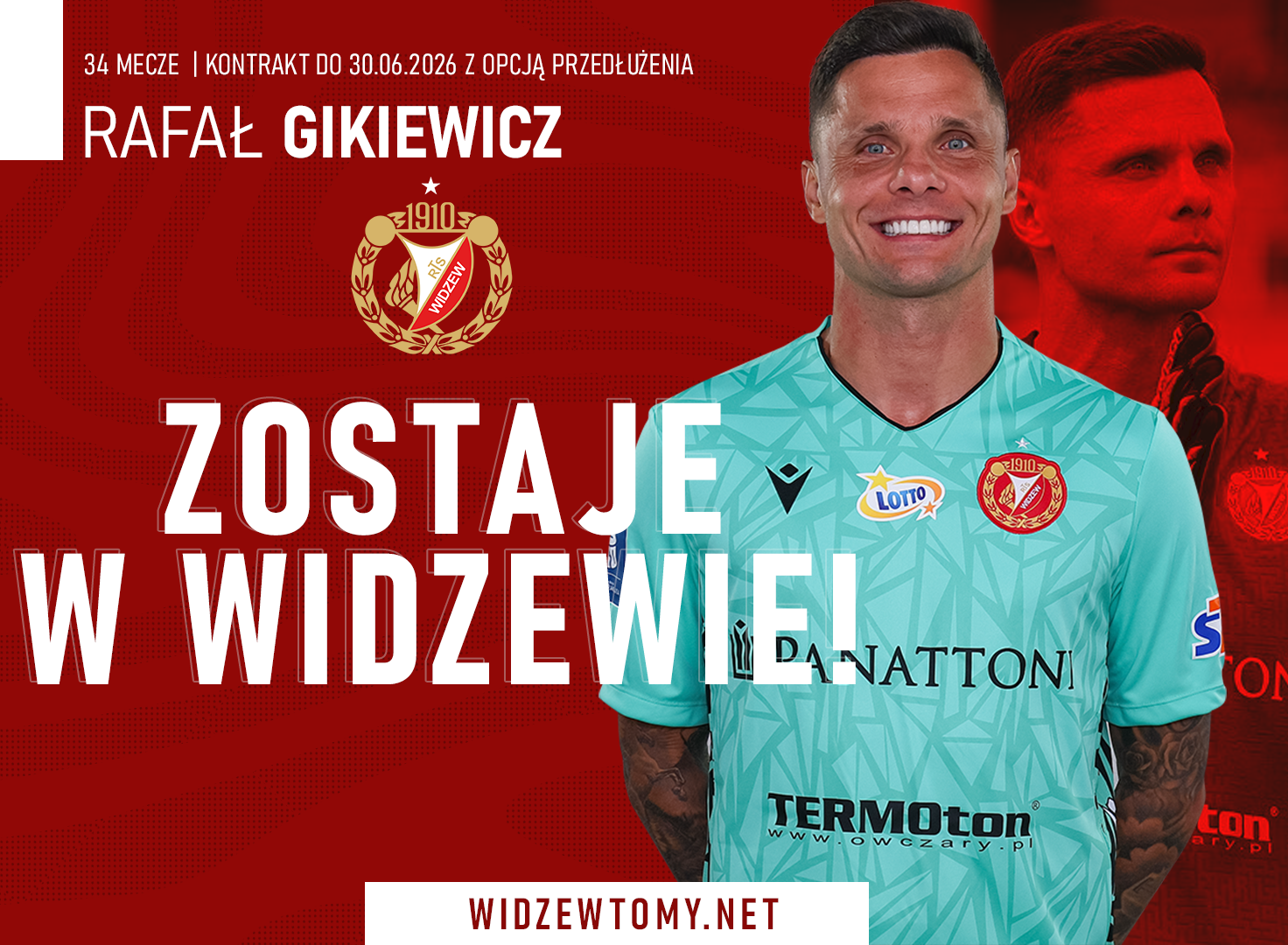 Oficjalnie: Gikiewicz na dłużej w Widzewie!